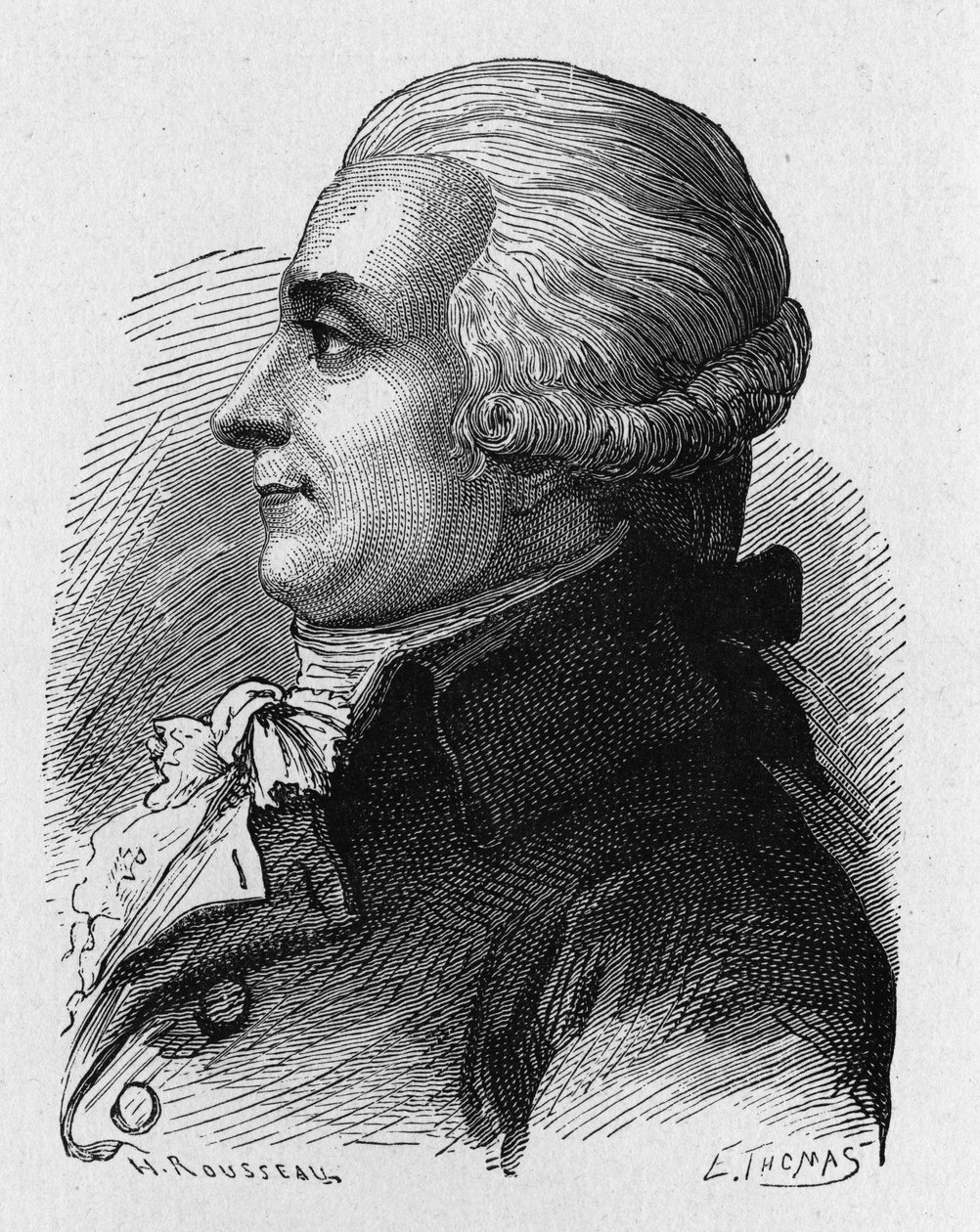 Portrett av baron Louis-Bernard Guyton-Morveau (Louis Bernard Guyton de Morveau) (Guiton) (1737-1816), fransk politiker, kjemiker og revolusjonær - i "Album de la Science; berømte lærde; Grandes disouvertes""" 1896. av French School