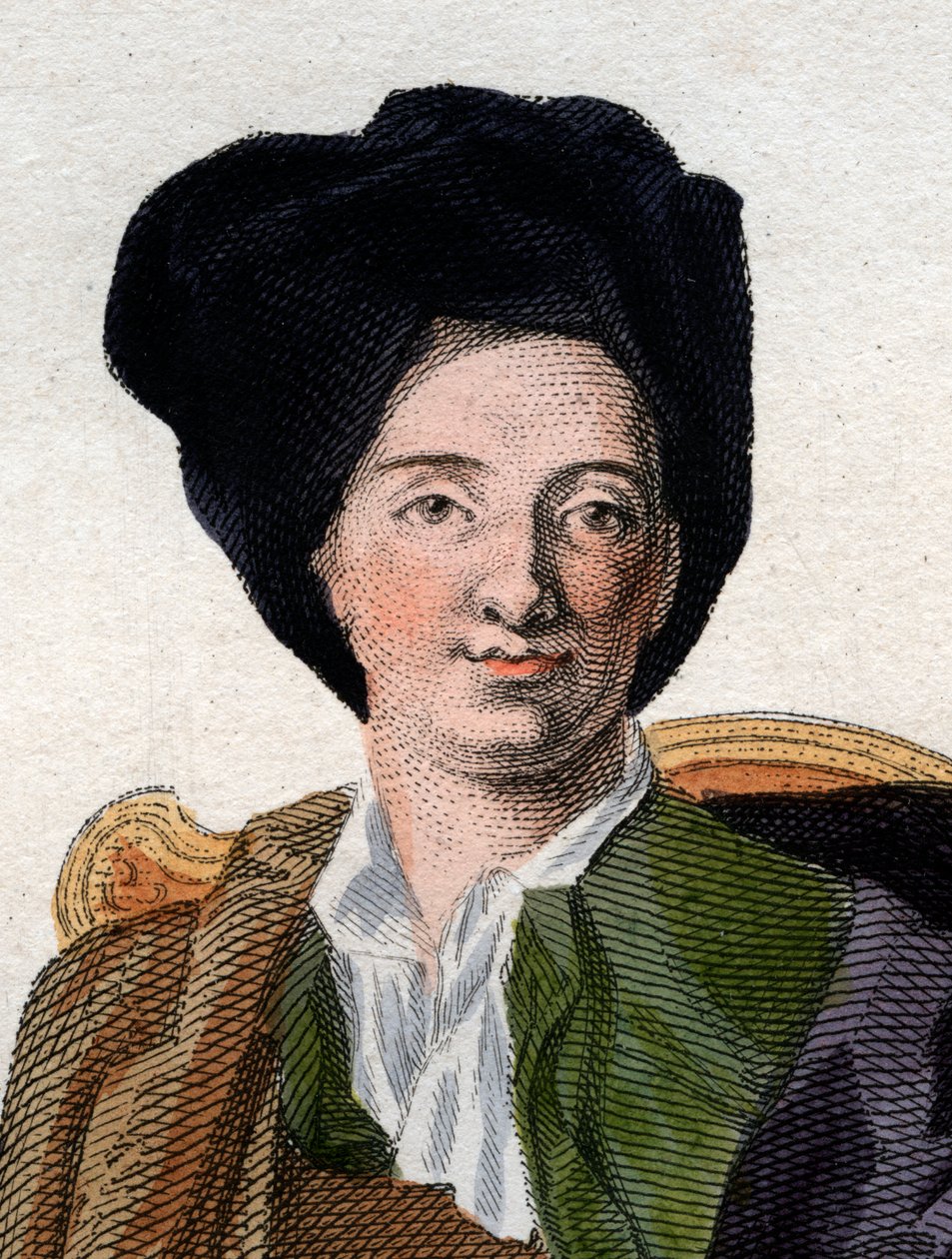 Portrett av Bernard Le Bouyer (Le Bovier) de Fontenelle (1657-1757), fransk forfatter. av French School