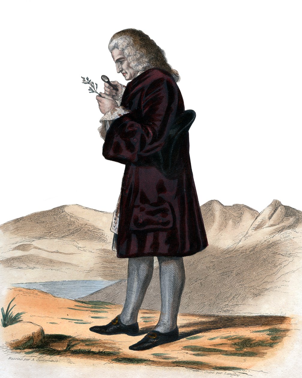 Portrett av Bernard de Jussieu (1699-1777), fransk naturforsker. av French School