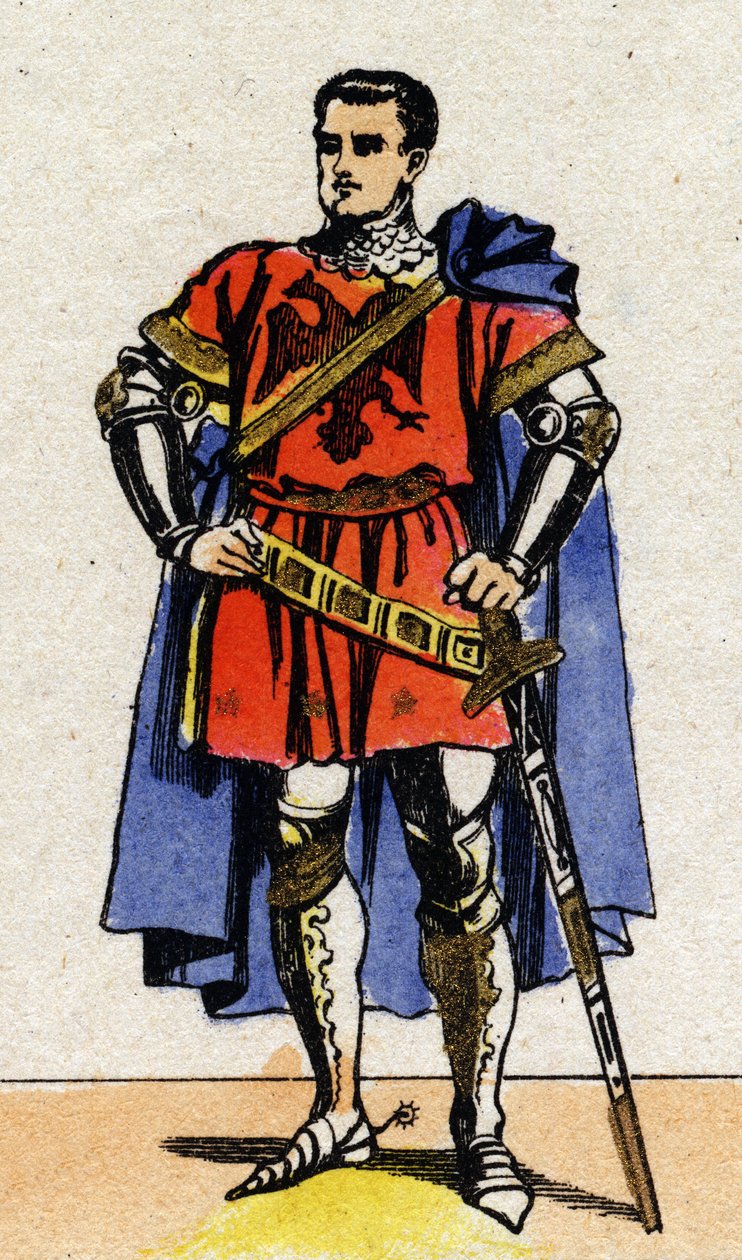 Portrett av Bertrand du Guesclin (Duguesclin) (v. 1320-1380) som kan kobles fra Frankrike. av French School