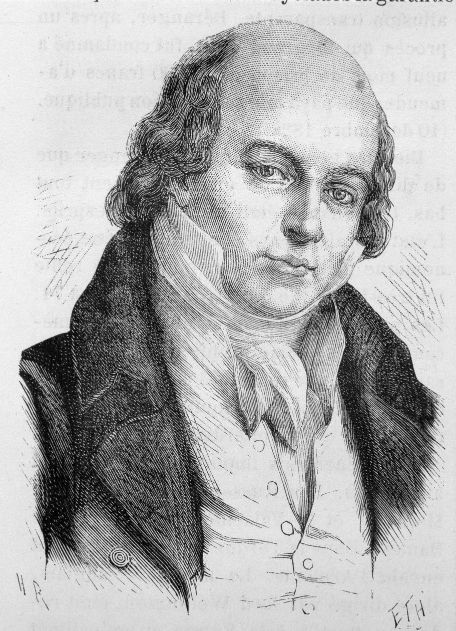Portrett av Béranger, fransk poet og låtskriver (1780 - 1857) - i "" L