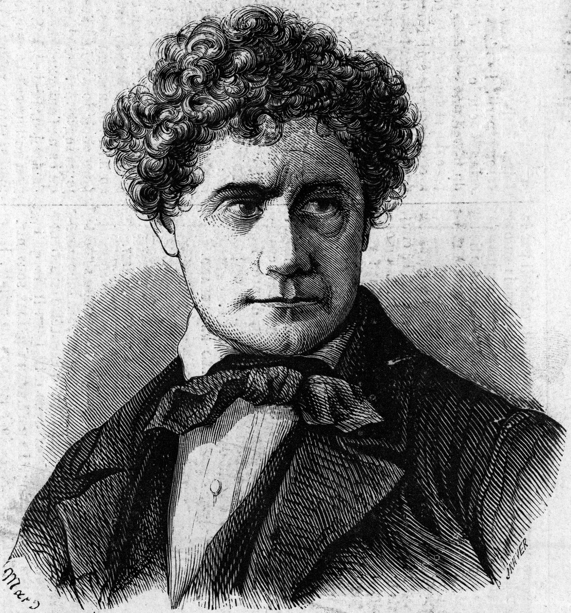 Portrait of Brigham Young (1801-1877), American politician and leader of the Mormons. Engraving in “” Le Monde Illustré”” n°39 of January 9 av French School