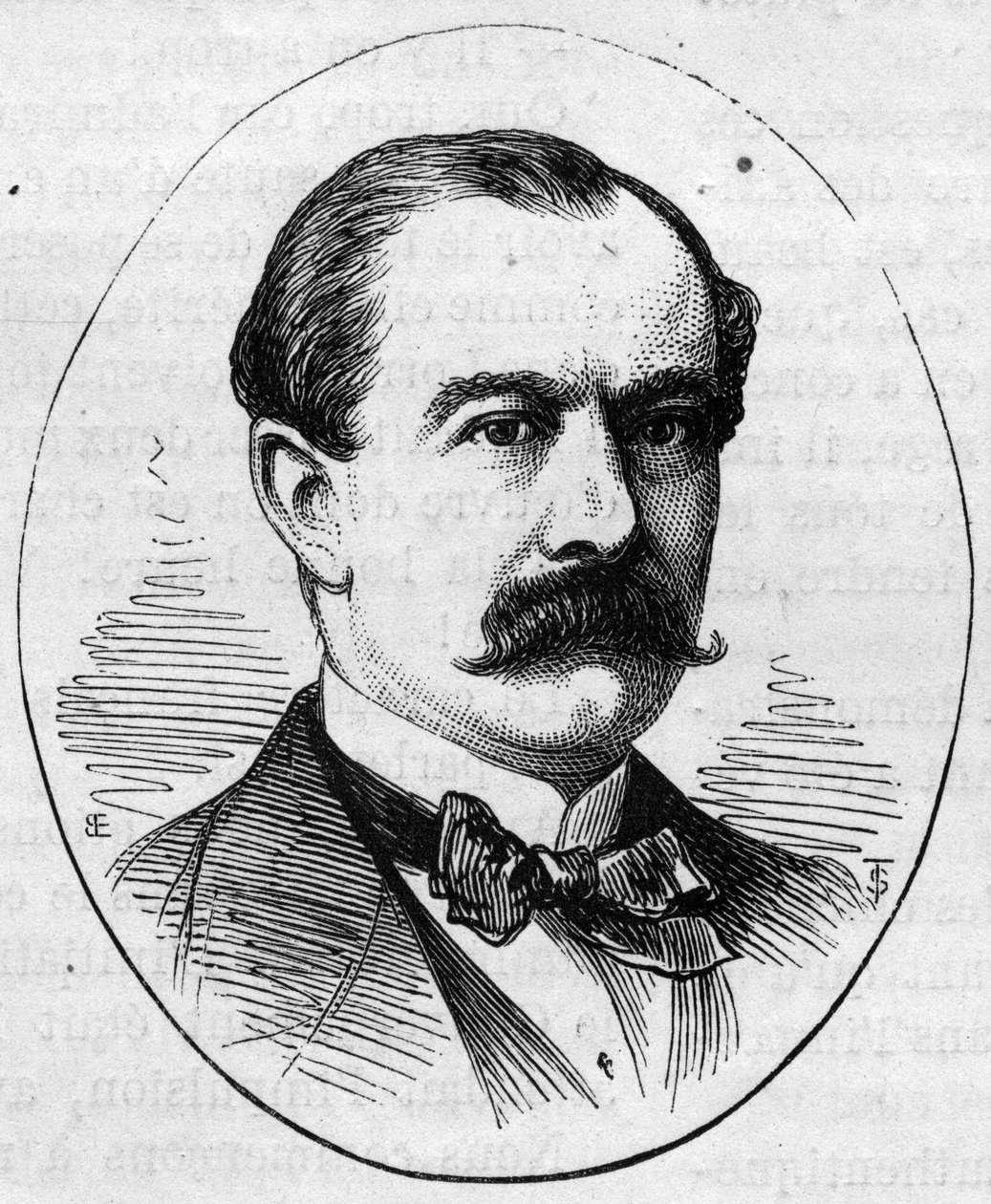 Portrett av Camille Bernier (1823-1902), fransk maler. Gravering i "" Le Monde Illustré"" nr. 890 av 2. mai 1874. av French School
