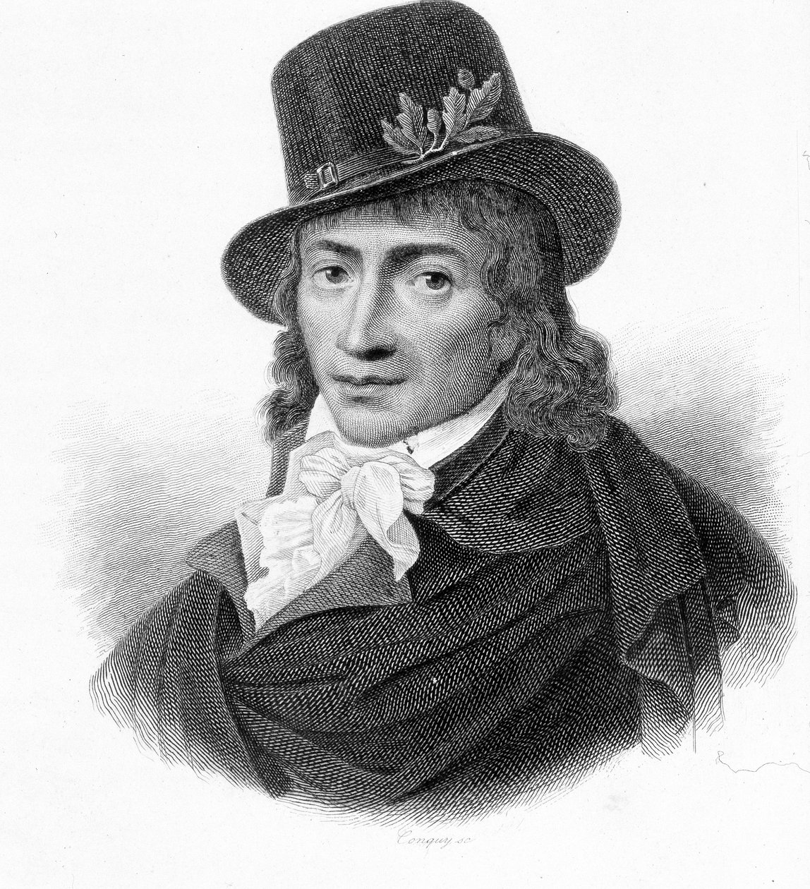 Portrait of Camille Desmoulins (1760-1794), French publicist and politician. - in “” Revolution francaise”” by Thiers. 19th century av French School