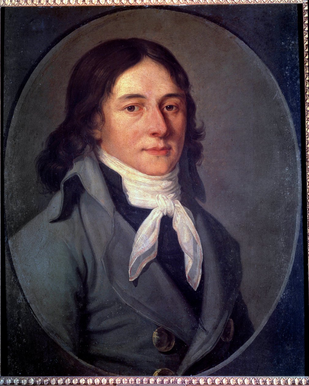 Portrett av Camille Desmoulins (1760-1794), politiker under den franske revolusjonens maleri av den franske skolen. 18. århundre. av French School