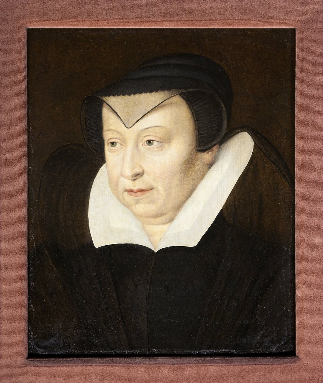 Portrett av Catherine de Medici av French School