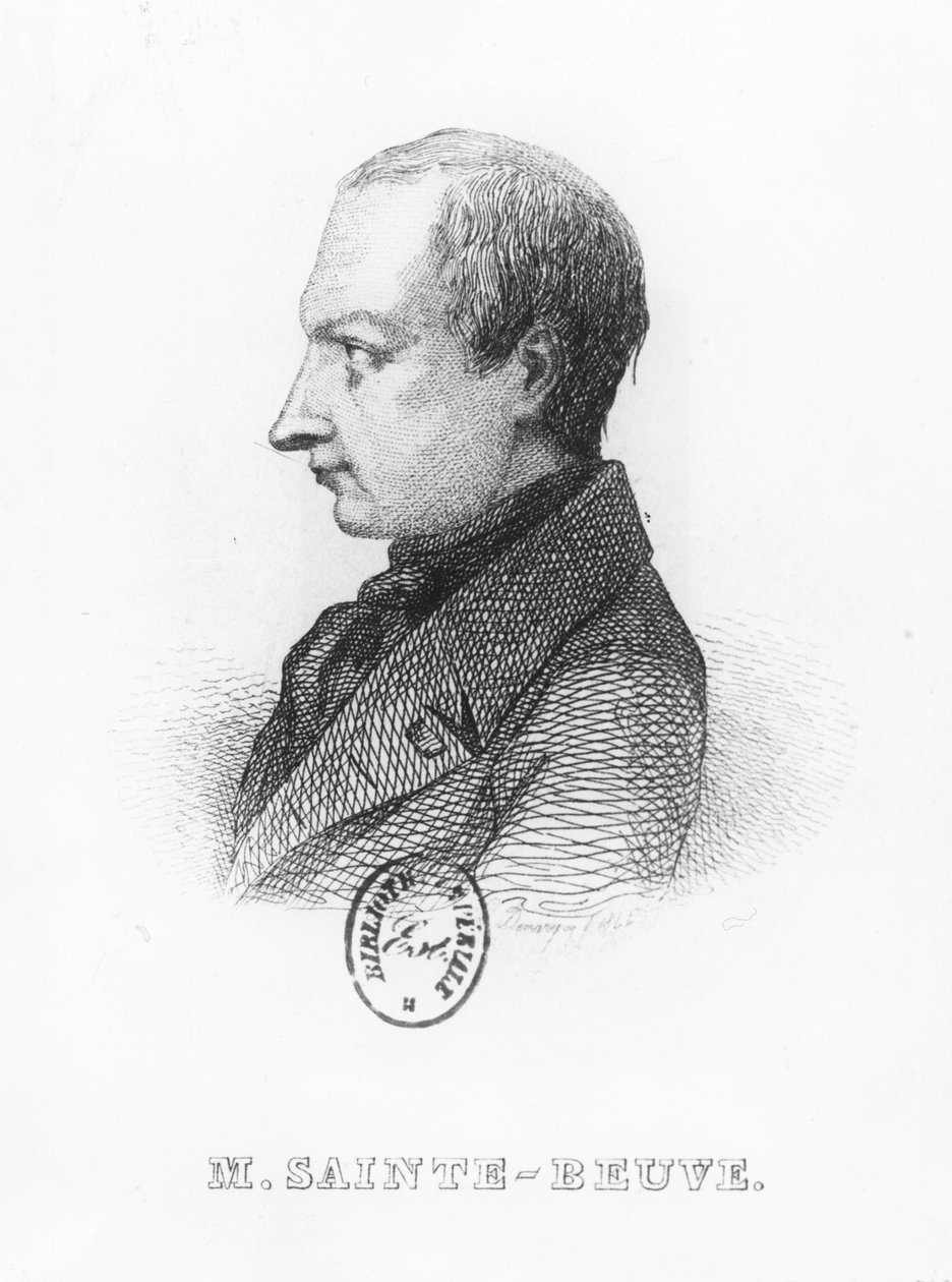 Portrett av Charles Augustin Saint-Beuve av French School