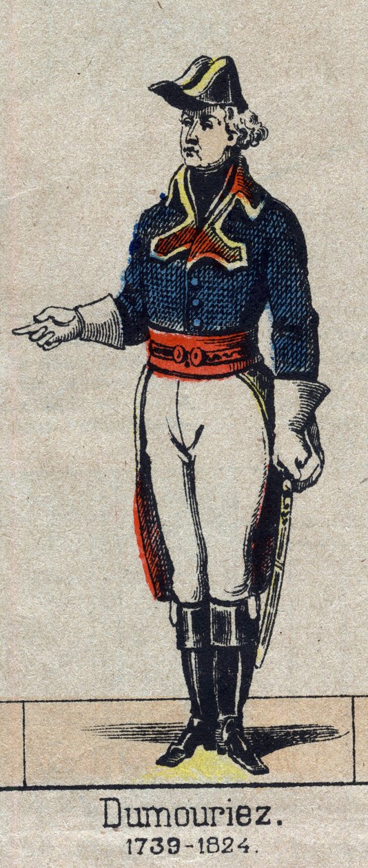 Portrait of Charles Francois Dumouriez, general-in-chief of the northern army in 1792 (1739-1823)”.Image of Epinal from the end of the 19th century. av French School