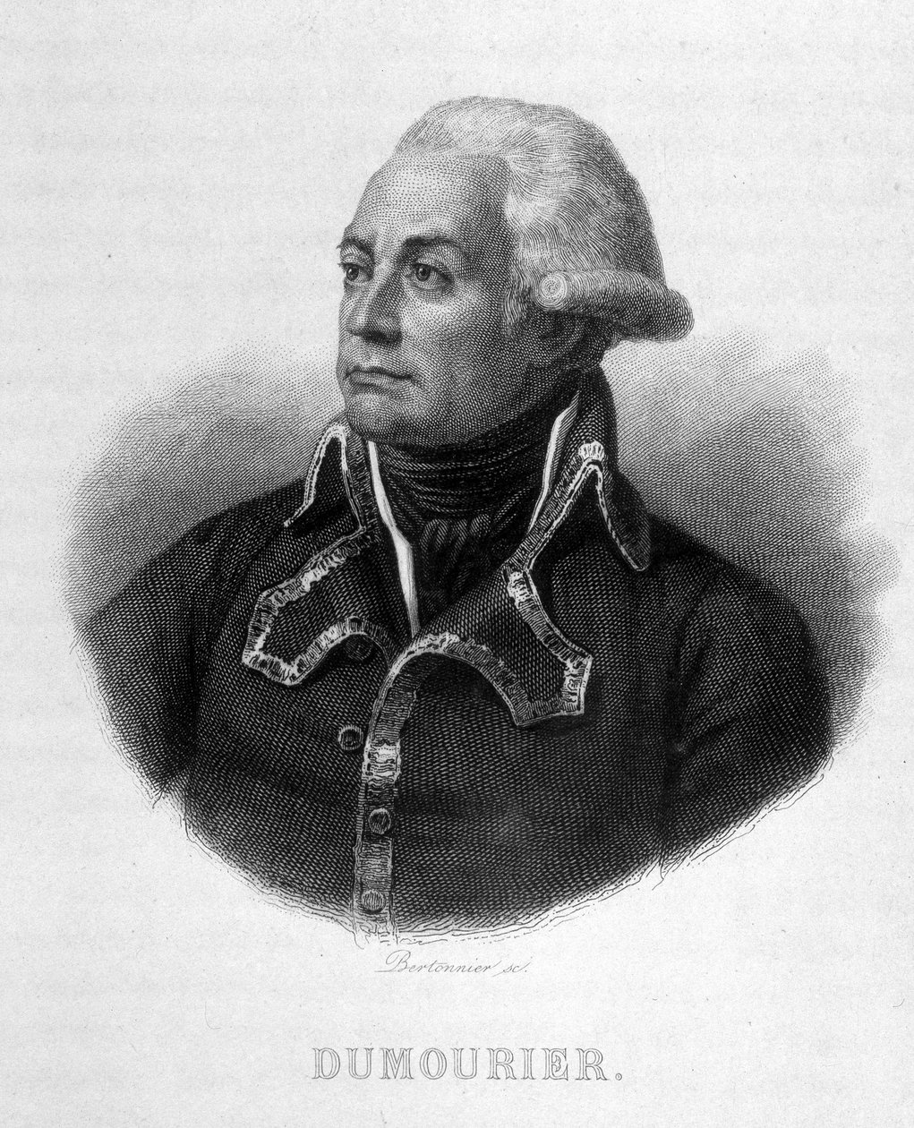 Portrett av Charles François Du Périer dit Dumouriez (1739 - 1823) fransk general - i den franske revolusjonen av Thiers. 1800-tallet av French School