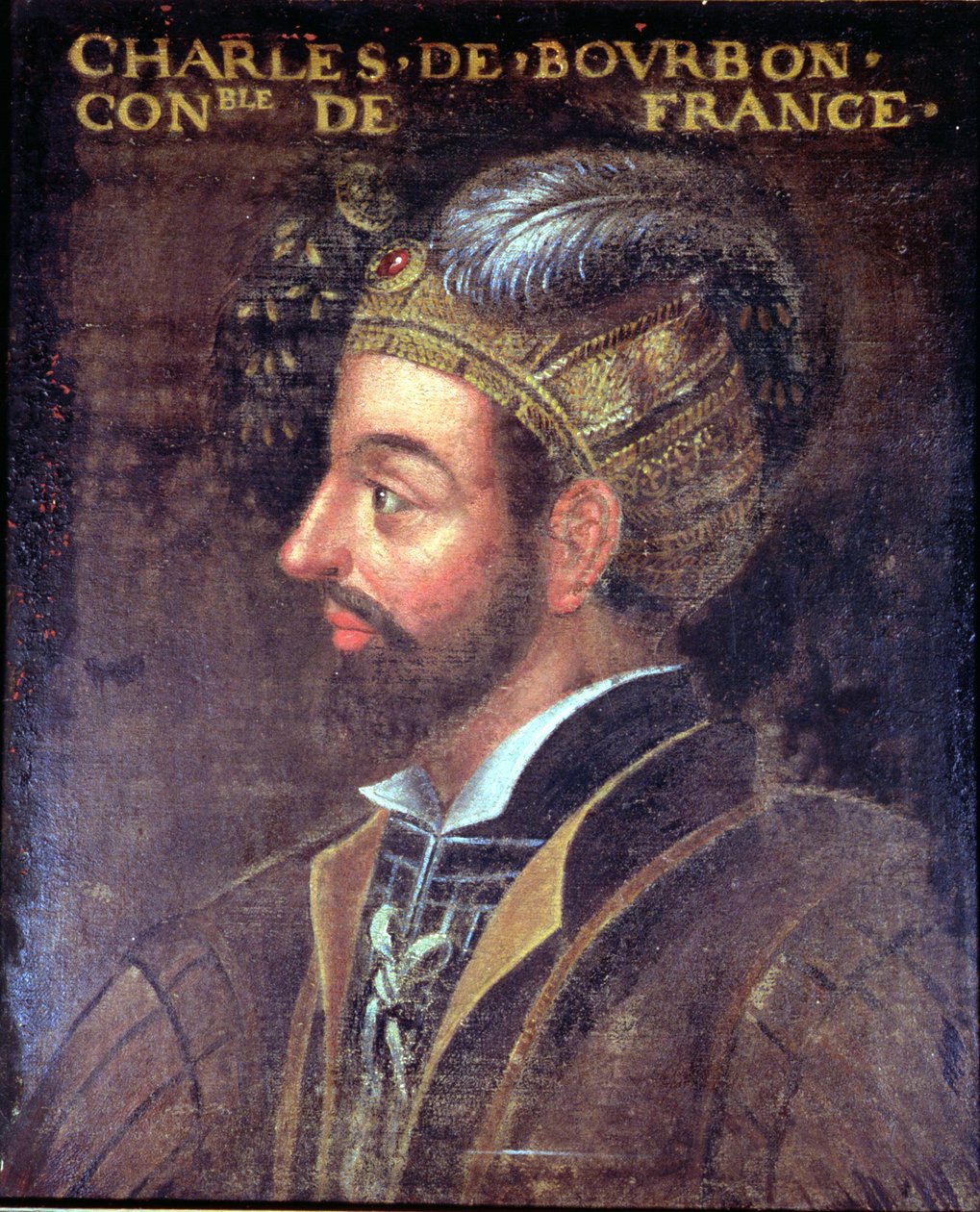Portrett av Charles III (1490-1527) hertug av Bourbon, 1617-38 av French School