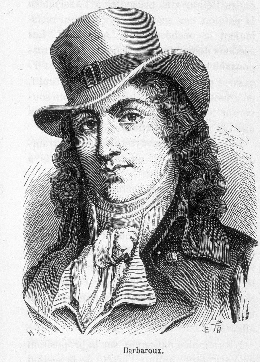 Portrett av Charles Jean Marie Barbaroux (1767 - 1794), en fransk politiker som ledet Marseille-forbundene da Tuileriene ble tatt i 1792. av French School