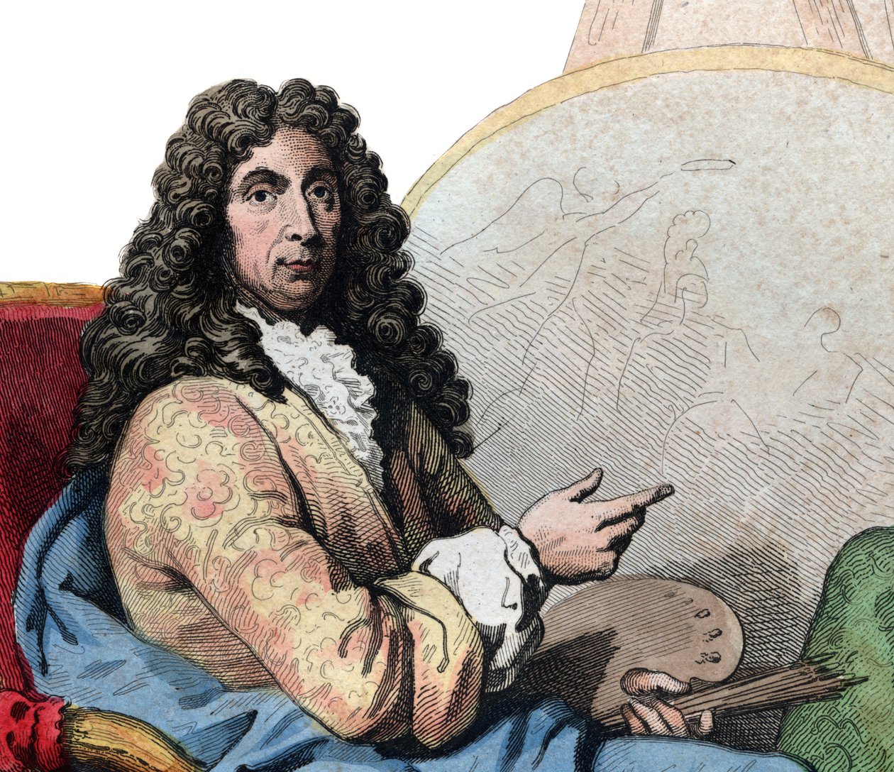 Portrett av Charles Lebrun (Le Brun) (1619-1690), fransk maler og kunstteoretiker. av French School