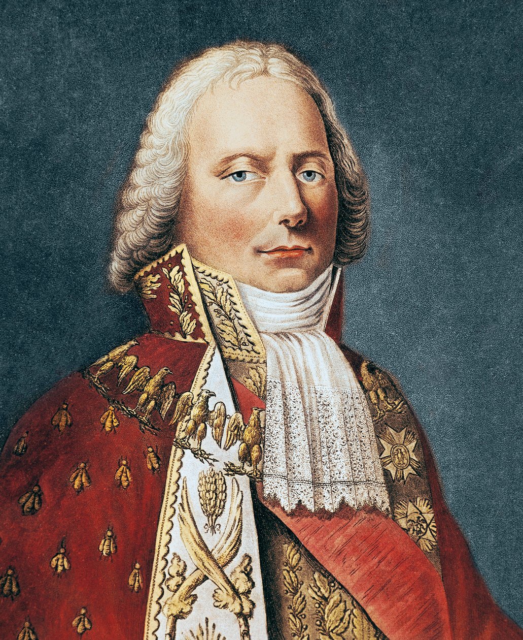 Portrait of Charles Maurice De Talleyrand - Portrait of Charles Maurice de Talleyrand Perigord (1754 - 1838), French politician engraving - av French School