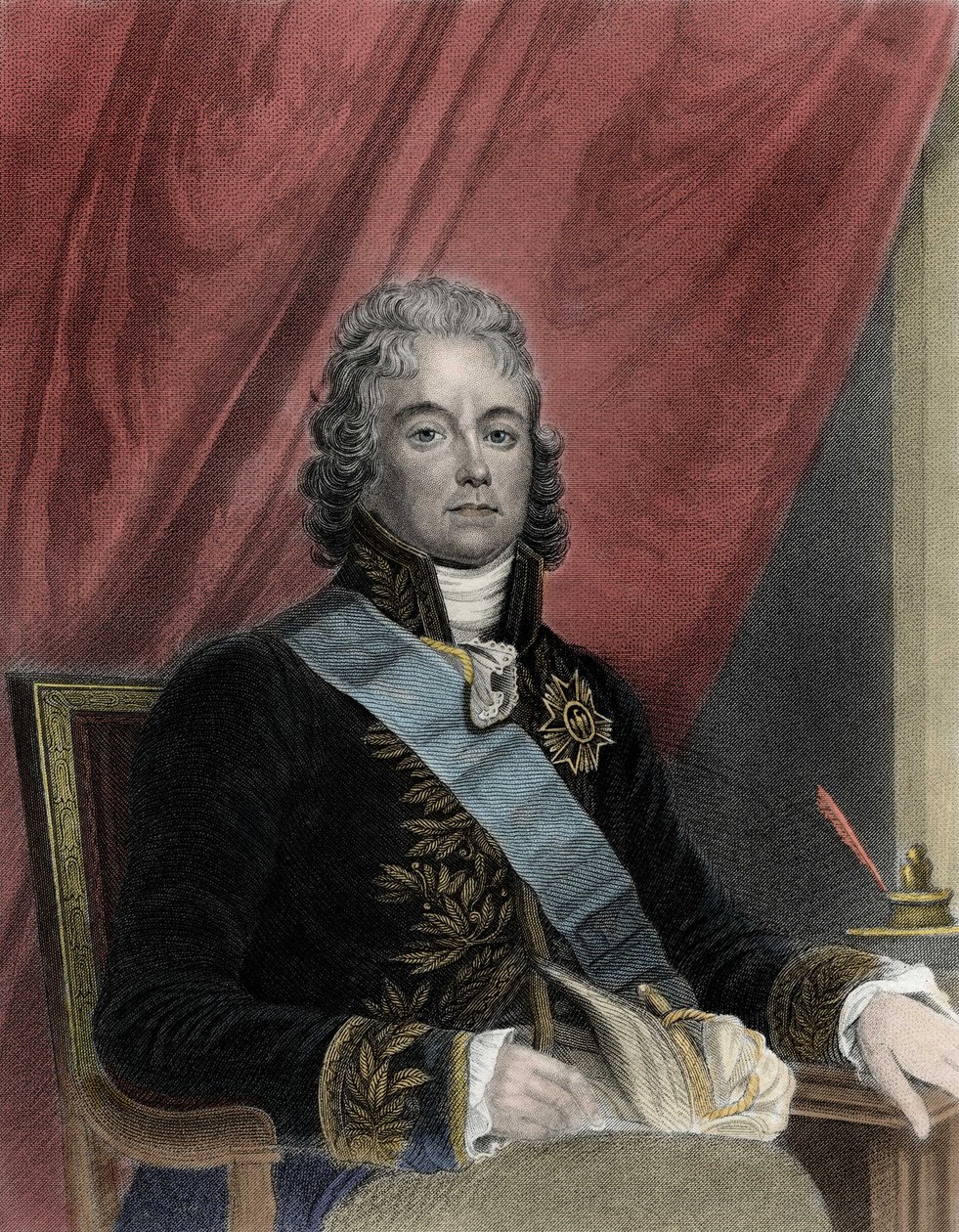Portrett av Charles Maurice de Talleyrand Perigord (1754-1838), fransk politiker. av French School