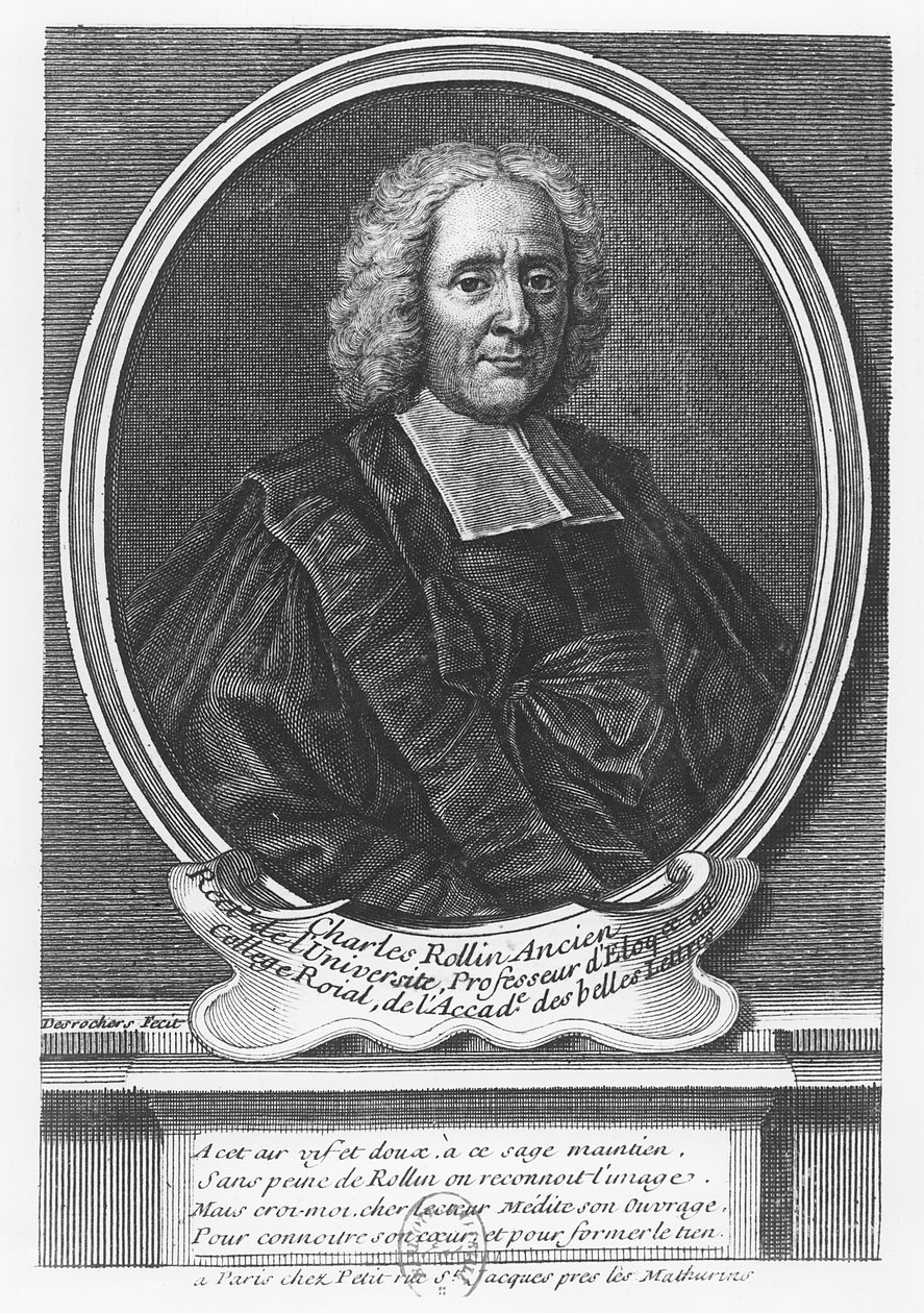 Portrett av Charles Rollin (gravering) av French School