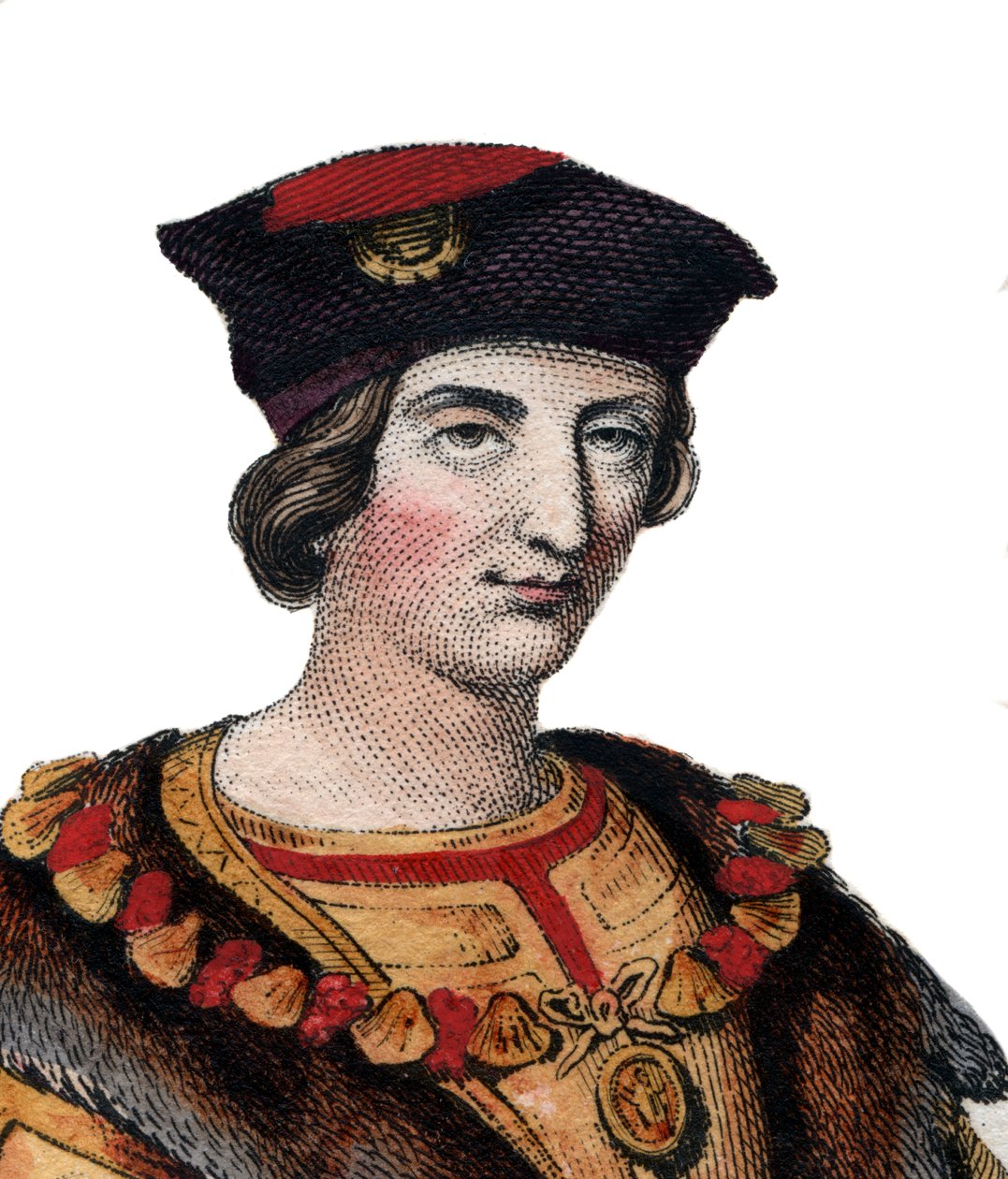 Portrett av Charles VIII av Frankrike (1470-1498), konge av Frankrike. av French School