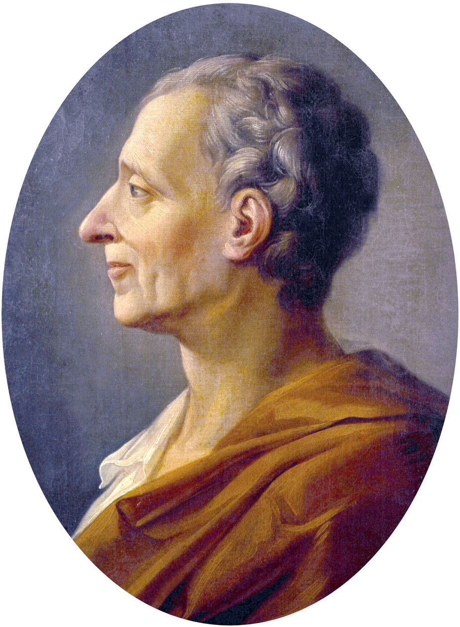 Portrett av Charles de Montesquieu av French School
