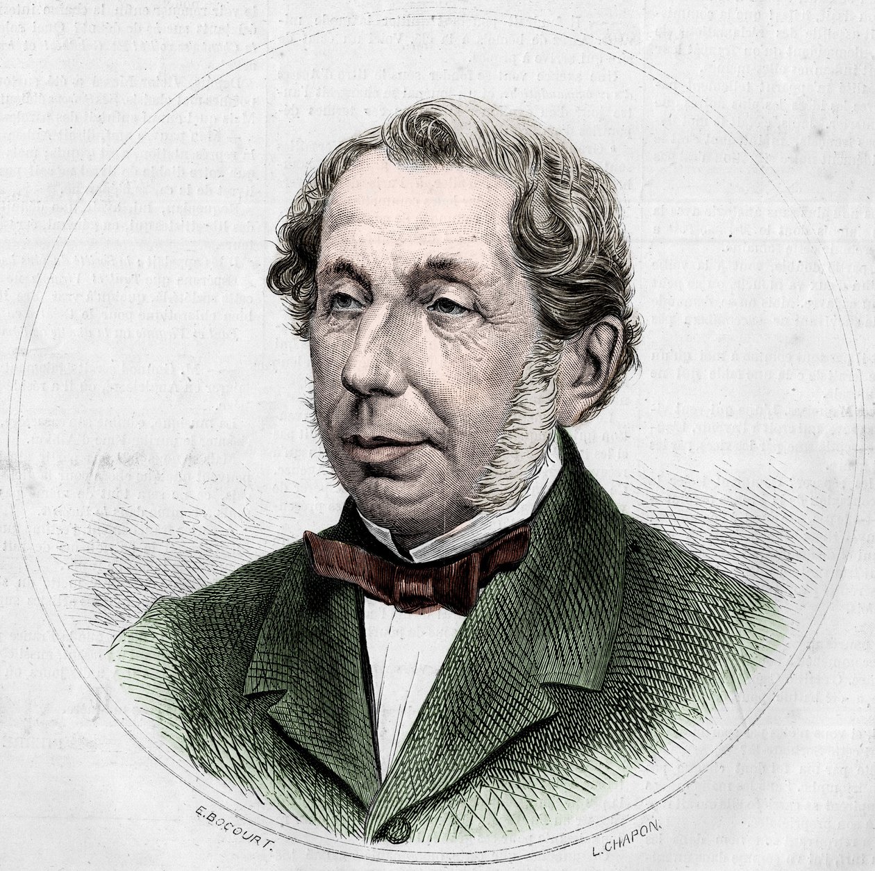 Portrett av Charles de Remusat (1797-1875), utenriksminister. Gravering i "" Le Monde Illustré"" nr. 748 av 12. august 1871. av French School