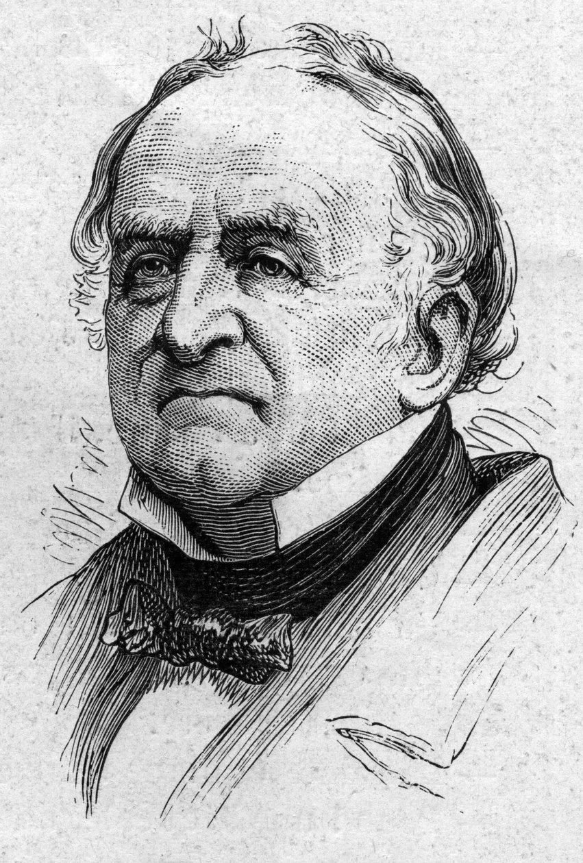 Portrett av Charles de Viel Castel (Viel-Castel) (1800-1887), fransk diplomat og akademiker. Gravering i "" Le Monde Illustré"" nr. 883 av 14. mars 1874. av French School