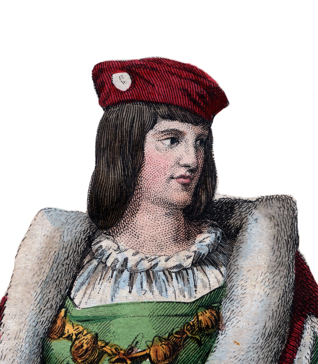 Portrett av Karl av Valois, hertug av Orleans (1394-1465), fransk poet og far til kong Ludvig XII av Frankrike. av French School