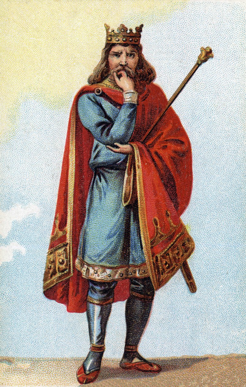 Portrett av Childeric II, kongen av frankerne fra 670 til 673. av French School
