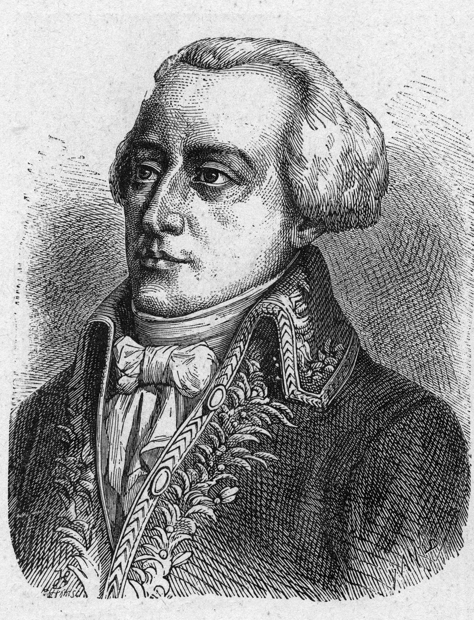 Portrett av Claude Louis Petiet (1749 - 1806), krigskommissær. Gravering fra 1889. Privat samling. av French School