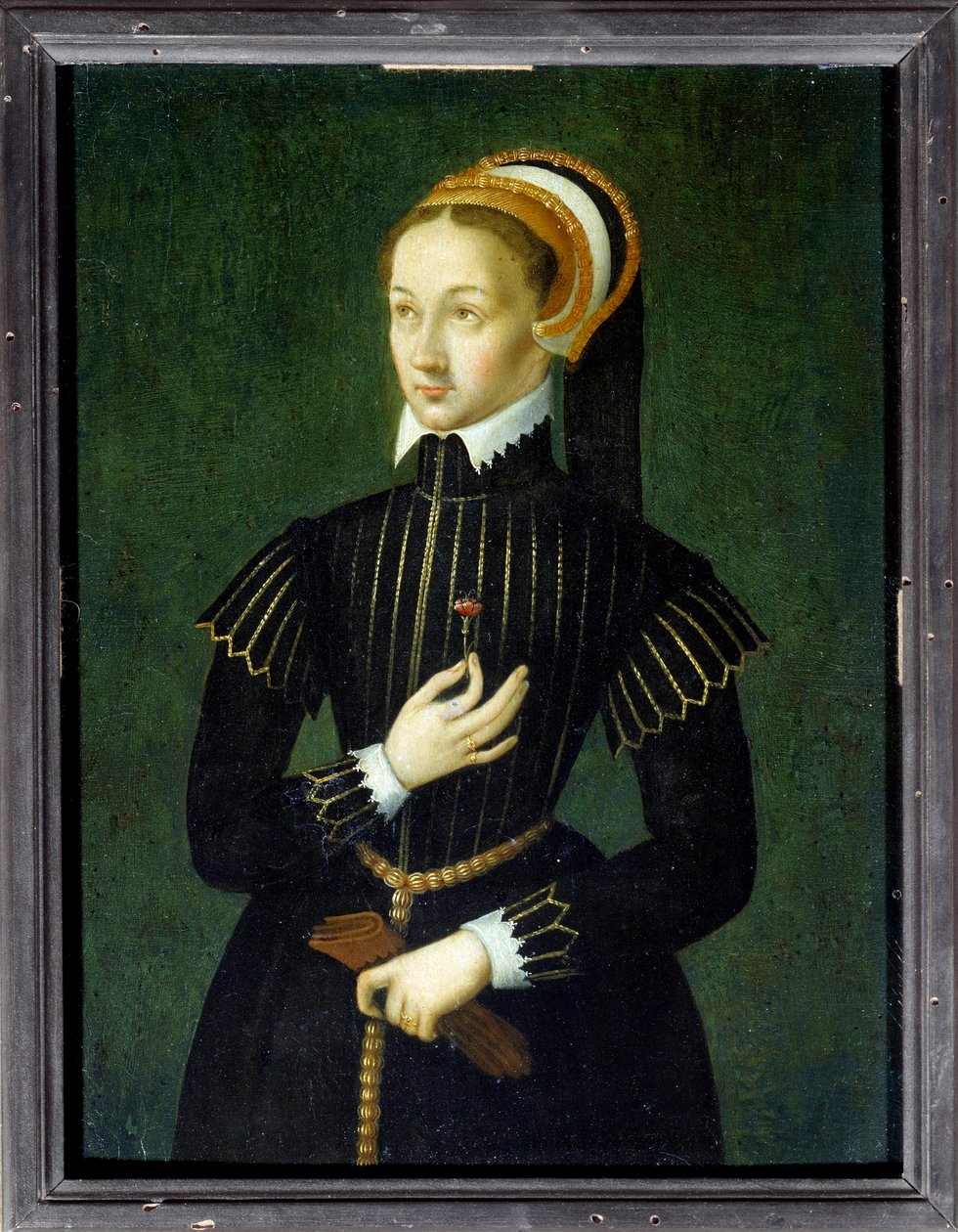 Portrett av Claude de France (1499-1524) Dronning av Frankrike og kone til Francois I Anonymt maleri fra 1500-tallet. Søn 0,28x0,21 m Chantilly, musee Conde av French School