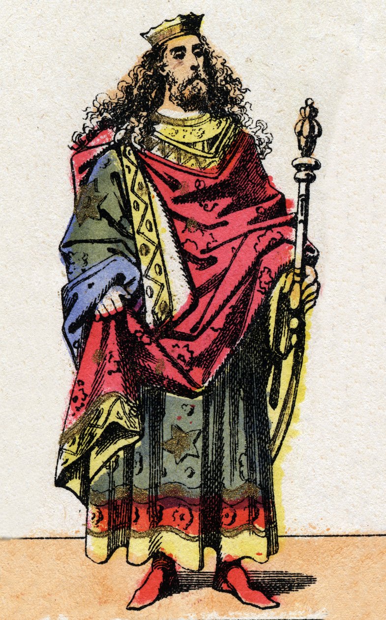 Portrett av Clodion dit Le Chevelu, kongen av frankerne fra 428a 448. av French School
