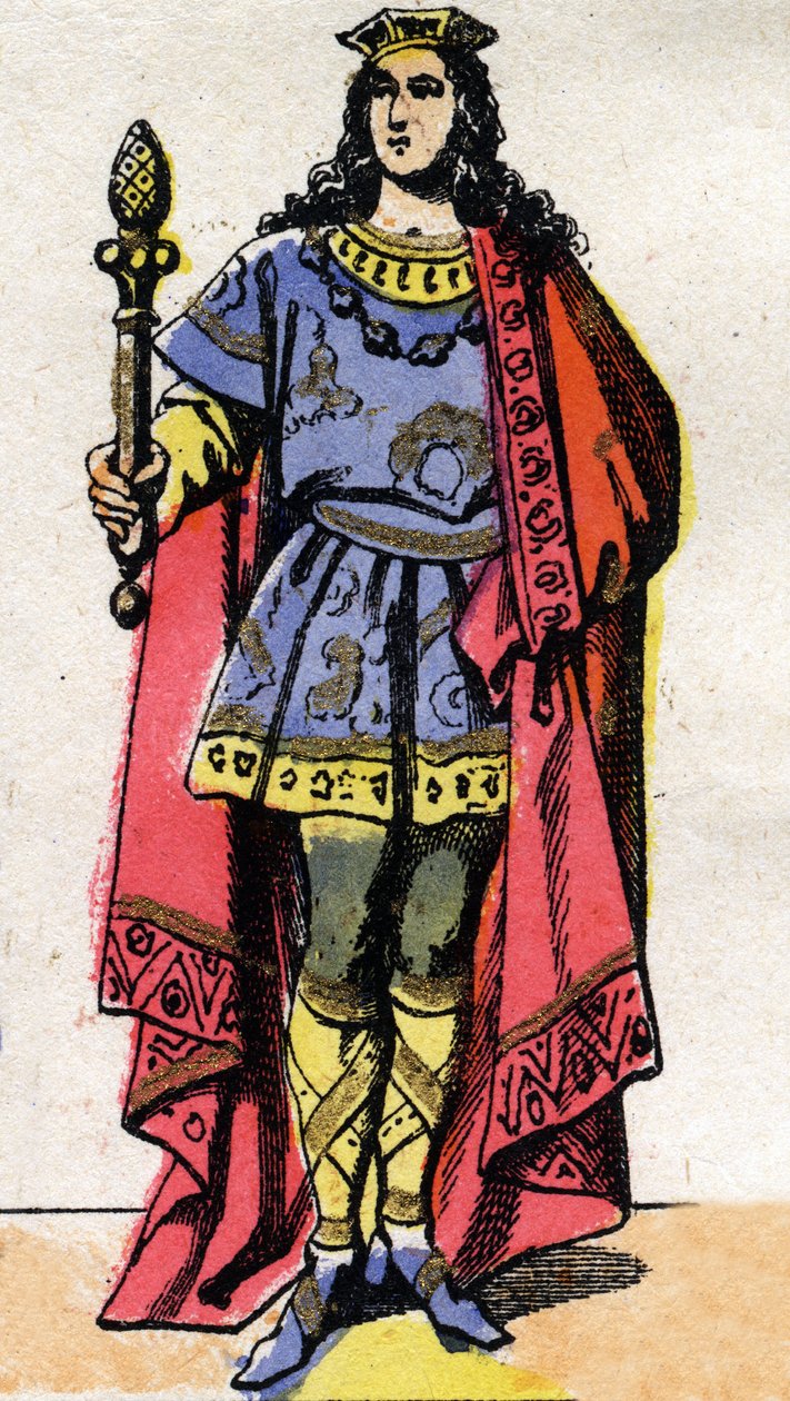 Portrait of Clotaire (Clothaire) III, King of the Francs (652-673). av French School
