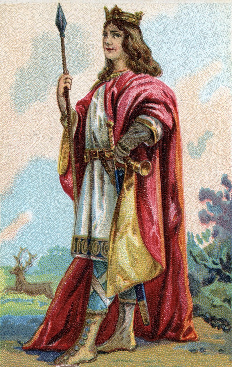 Portrett av Clovis III, kongen av frankene fra 691 til 695. av French School