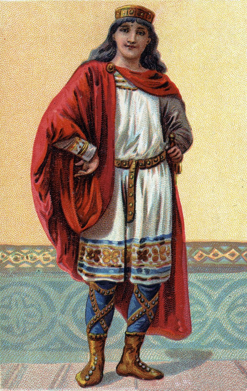 Portrait of Clovis II, King of the Francs (v.633-657). av French School