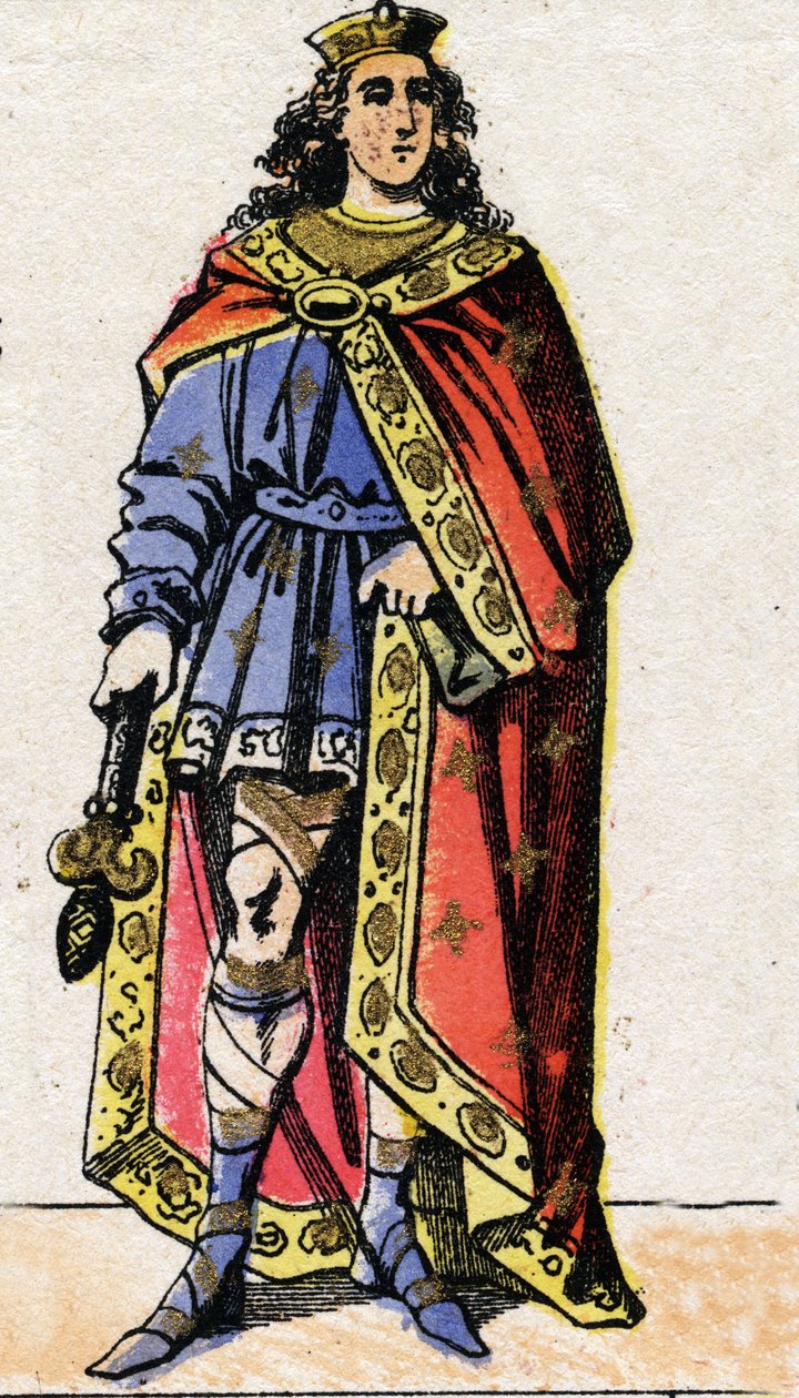 Portrait of Clovis II, King of the Francs (v.633-657). av French School