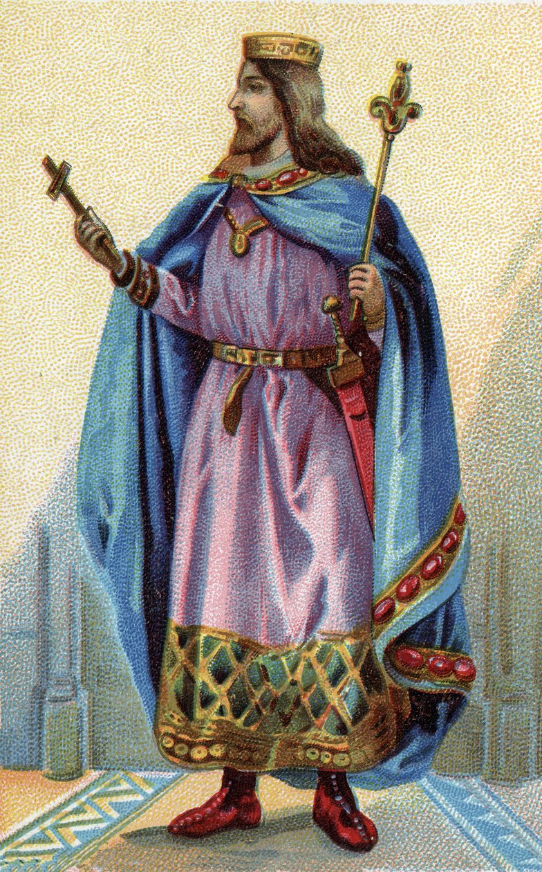 Portrait of Clovis, King of the Francs from 481 to 511. av French School