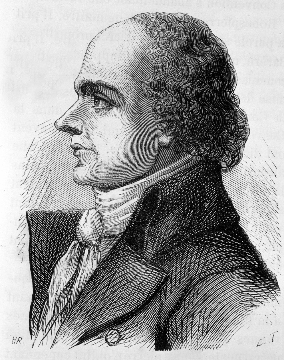 Portrett av grev Jean Denis de Lanjuinais (1753 - 1827), fransk politiker - i "The History of France" av Henri Martin av French School