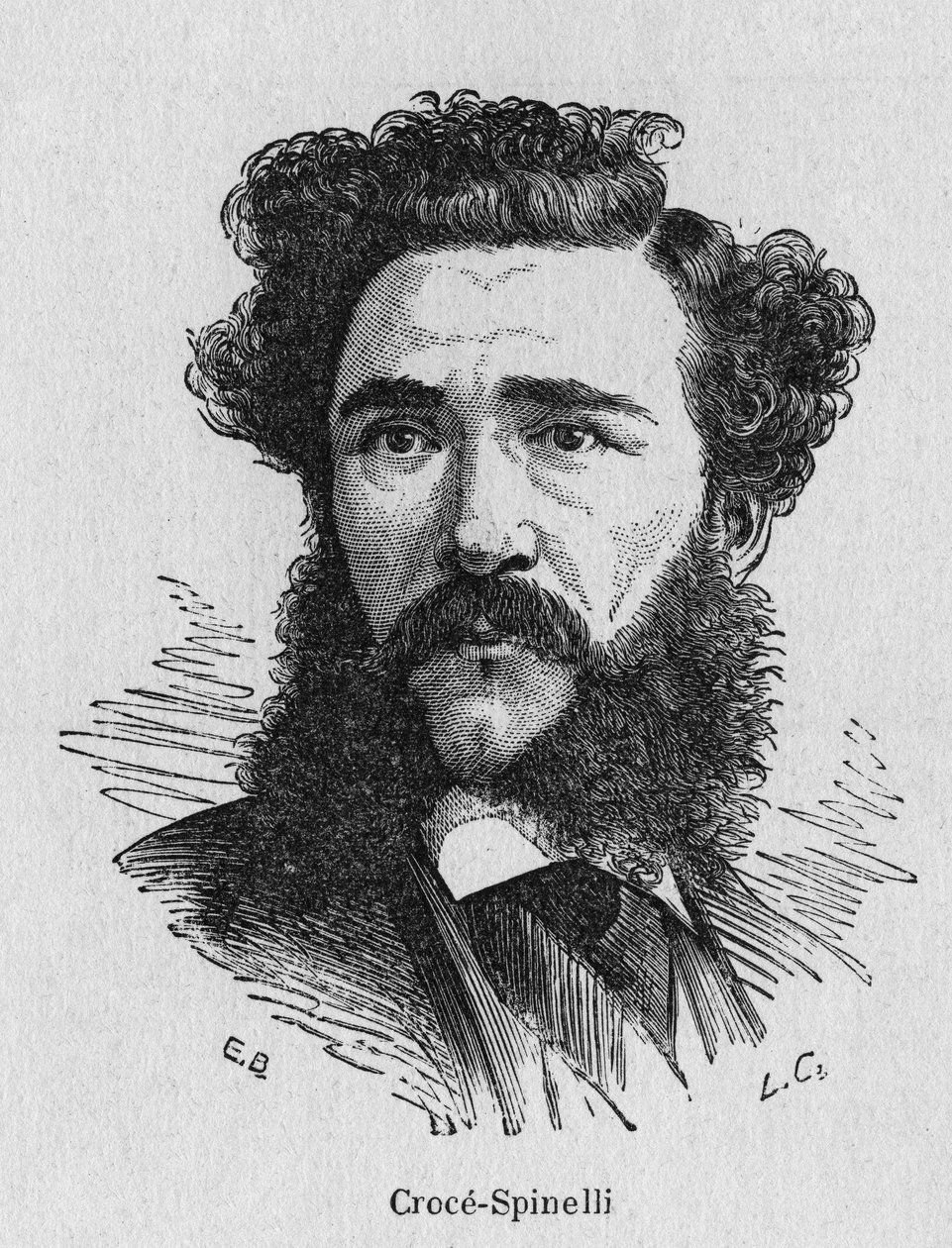 Portrait of Crocé - Spinelli, French physicist - in “” Album of Science; illustrious scientists; Great discoveries””” 1896. av French School