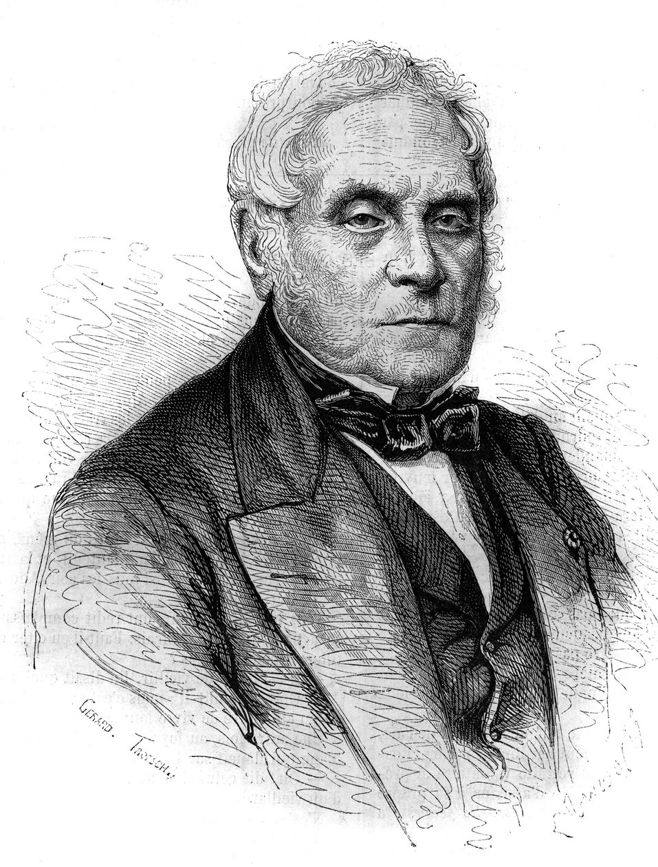 Portrett av Daniel Francois Esprit Auber (Daniel-Francois-Esprit) (1782-1871), fransk komponist. Gravering fra 1867-1868. av French School