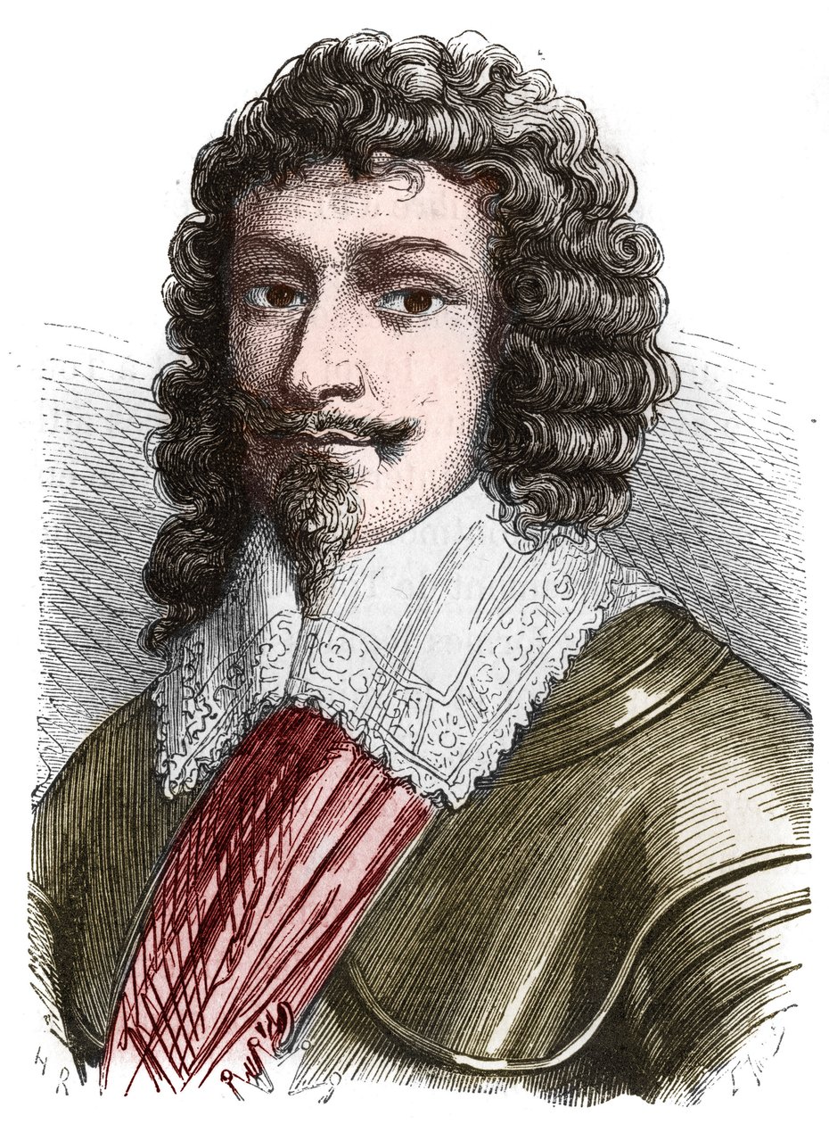 Portrett av hertug Henrik II av Montmorency (Montmorenci) (1595-1632) Gravering fra slutten av 1800-tallet av French School