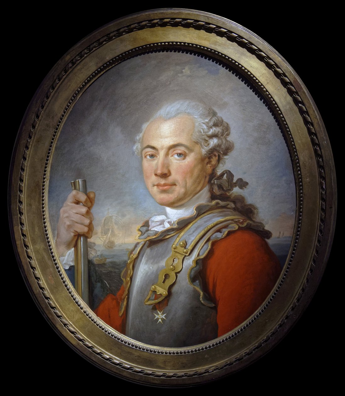 Portrett av Edmond Antoine Francois de Sadouvilliers de Billaud av French School