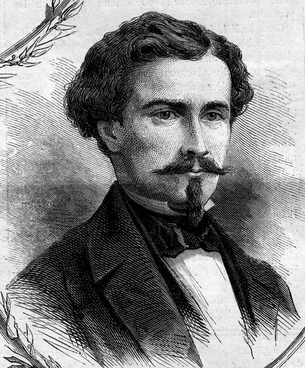 Portrett av Emile Keller (1828-1909), fransk politiker. Gravering i "" Le Monde Illustré"" nr. 262 av 19. april 1862. av French School