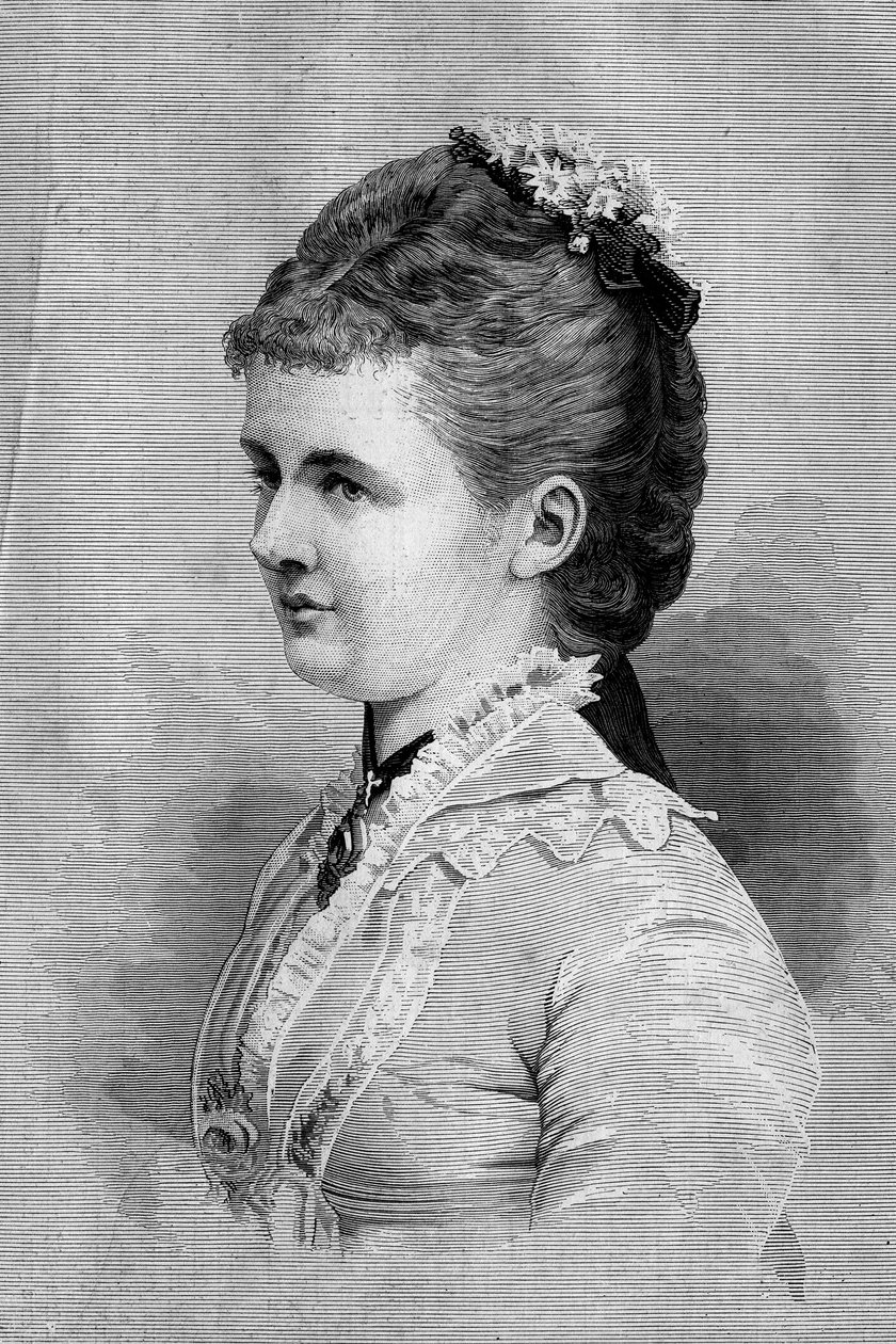 Portrait of Emma de Waldeck Pyrmont (Waldeck-Pyrmont) (1858-1934), Queen of Holland. Engraving in “” Le Monde Illustré”” n°1139 of January 25 av French School
