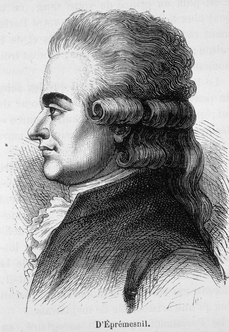 Portrett av Eprémesnil, fransk sorenskriver og politiker (1746 - 1794) - i ""L