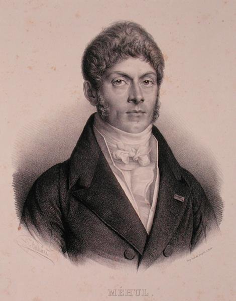 Portrett av Etienne-Nicolas Mehul (1763-1817) (lito) av French School