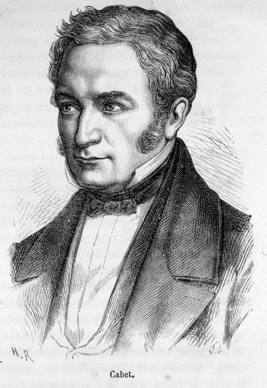 Portrait of Etienne Cabet, French Socialist (1788-1856) av French School