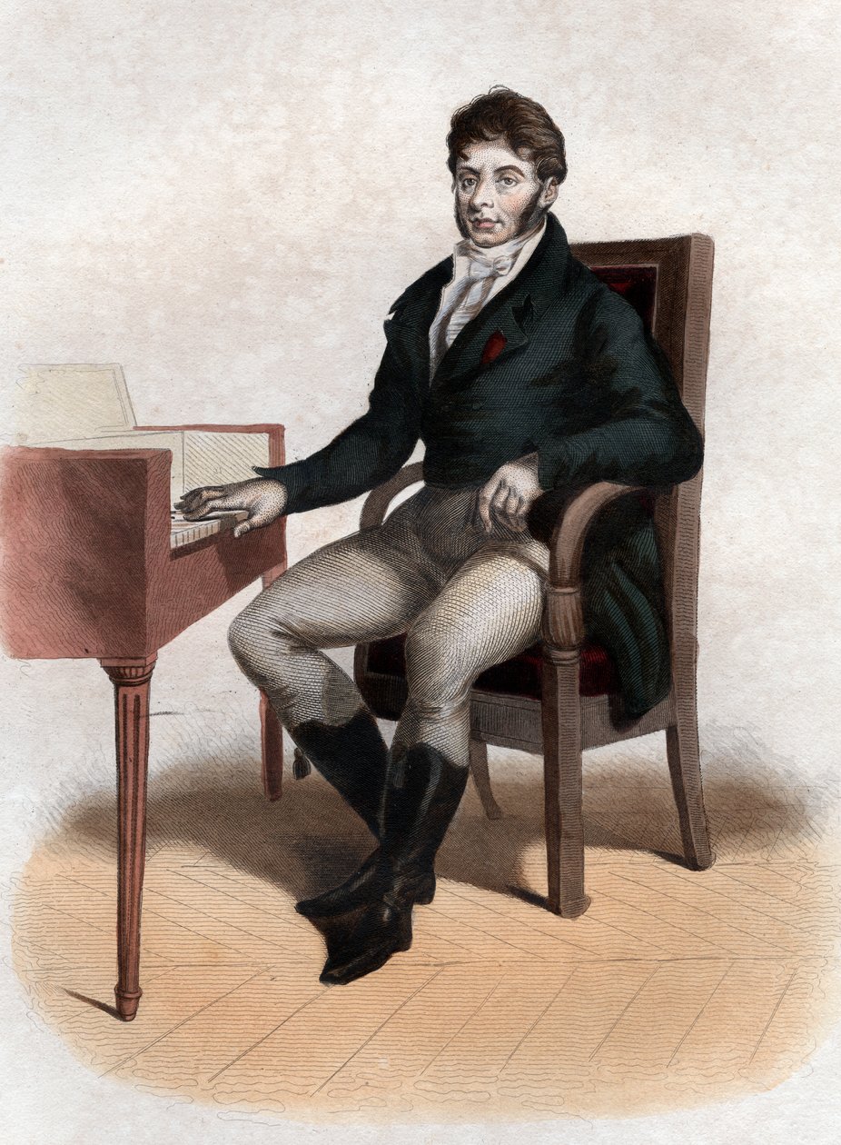 Portrett av Etienne Nicolas Mehul (1763-1817), fransk komponist. av French School