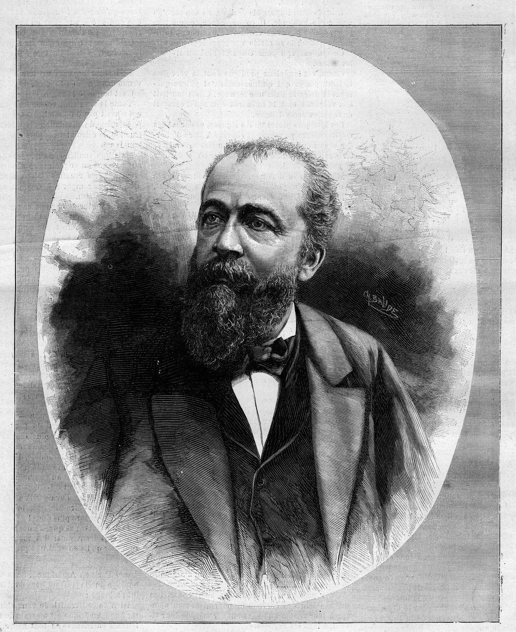 Portrett av Eugene Henri Brisson (1835-1912), fransk advokat, journalist og politiker. Gravering i "" Le Monde Illustré"" nr. 1285 av 12. november 1881. av French School