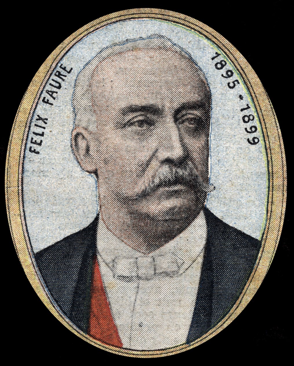 Portrett av Felix Faure (1841-1899), industrimann og politiker, moderat republikaner, han ble president i republikken fra 1895 til 1899. av French School