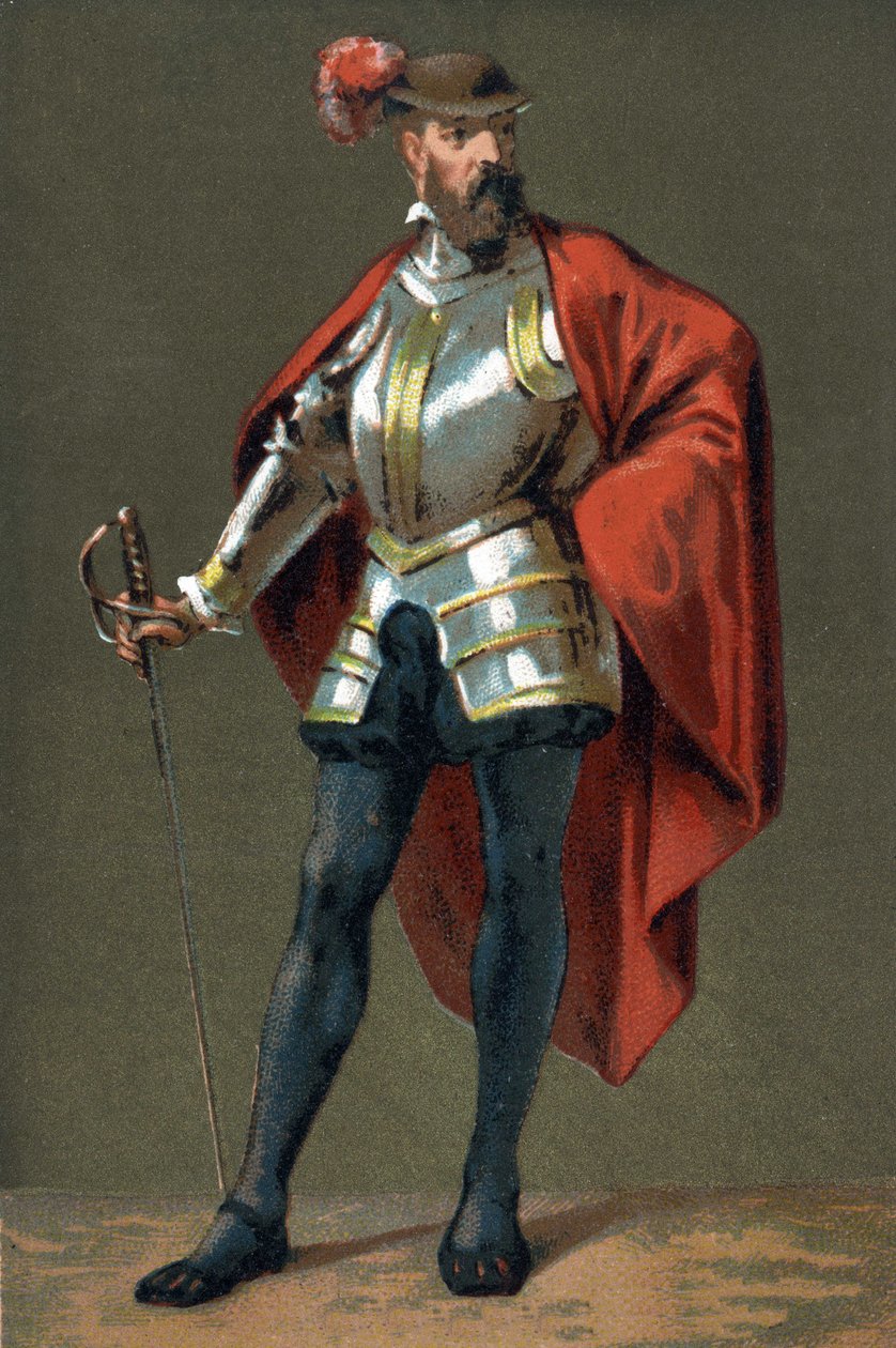 Portrett av Francisco Pizarro (Francois Pizarro av French School