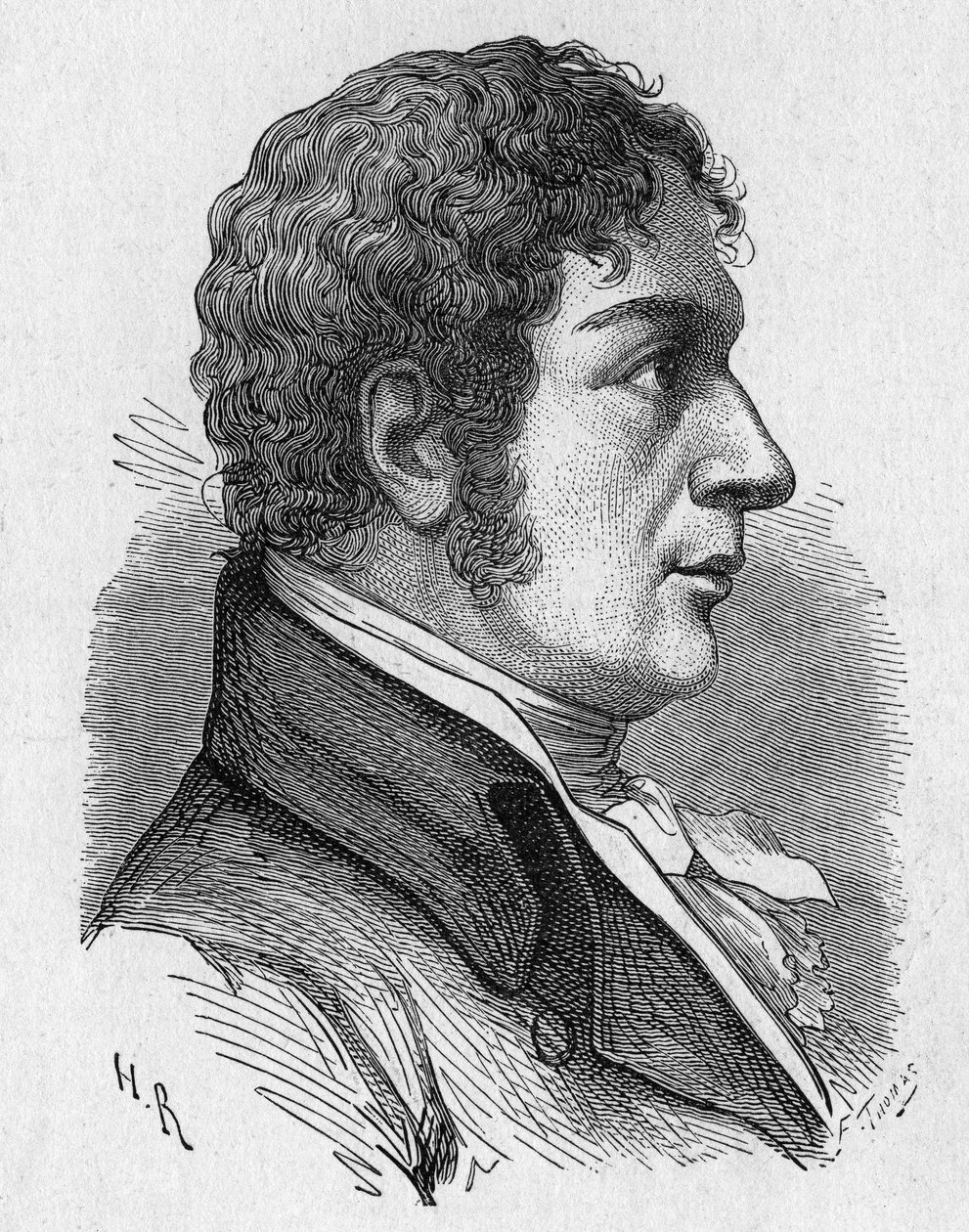 Portrett av Francois (Francesco) Zambeccari (1756-1812), fransk aeronaute - i "" Album of Science; berømte lærde; Grandes funn""" 1896. av French School