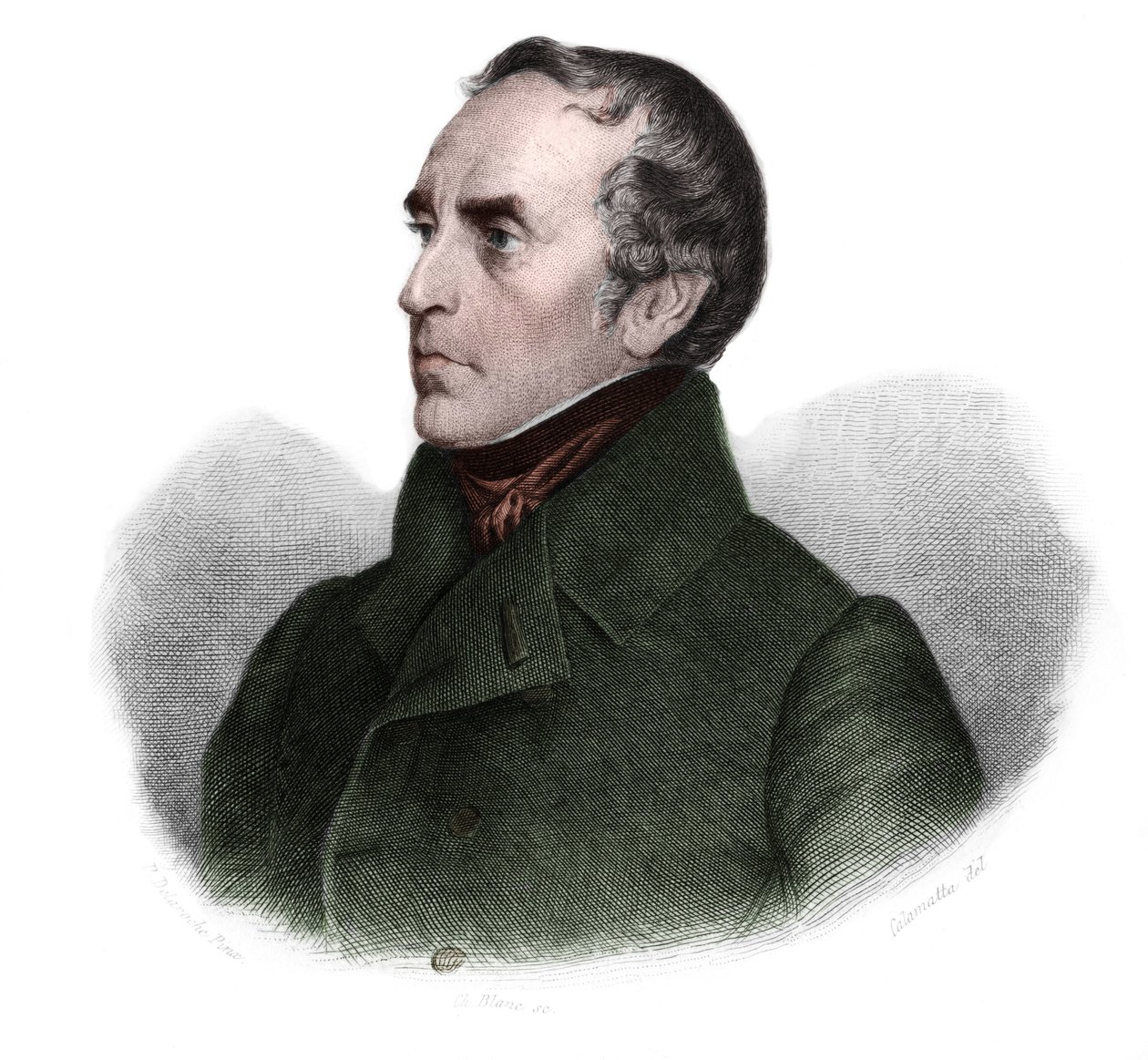 Portrait of Francois Guizot (1787-1874), French historian and statesman. in “” LIBRE DES SPORERS”” by Louis de Cormenin Timon. 1842. Private collection. av French School