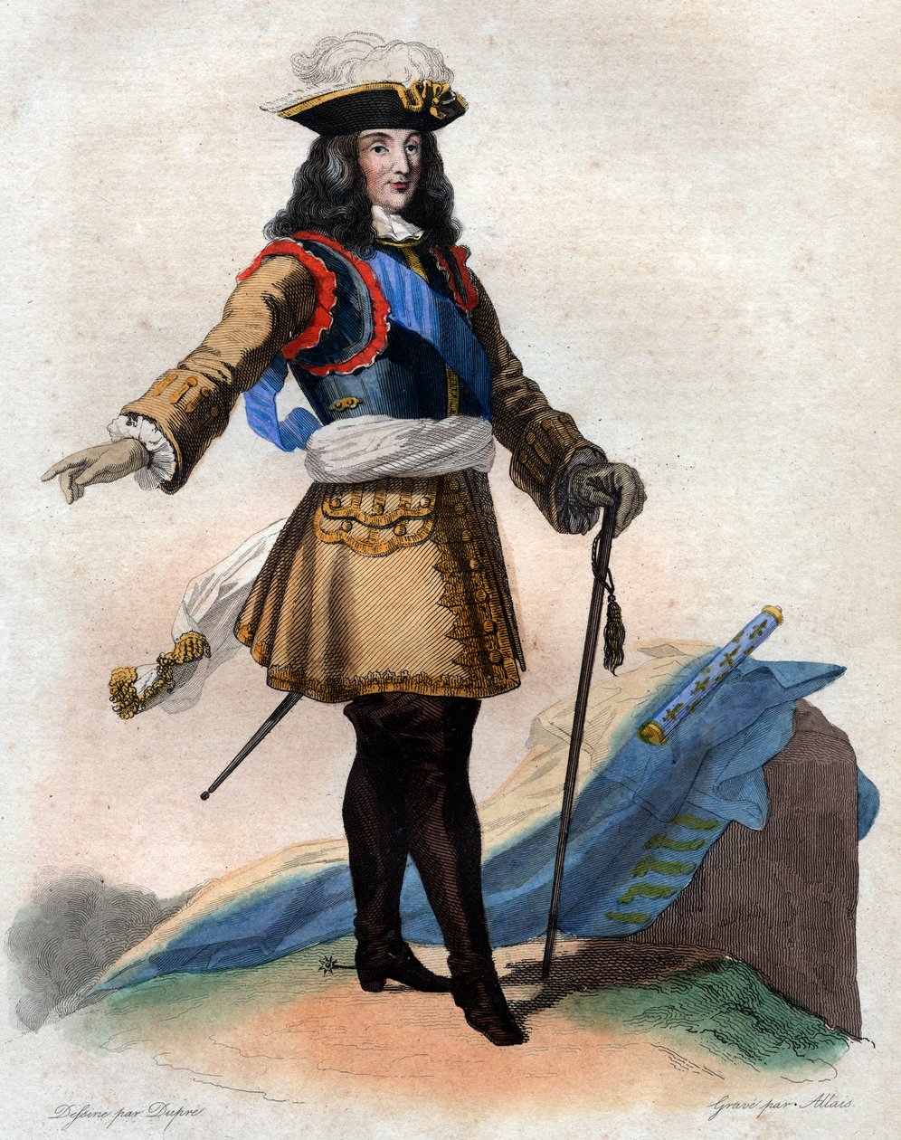 Portrett av Francois Henri de Montmorency Bouteville, kalt Marechal de Luxembourg, (1628-1695), fransk general, marskalk av Frankrike. av French School